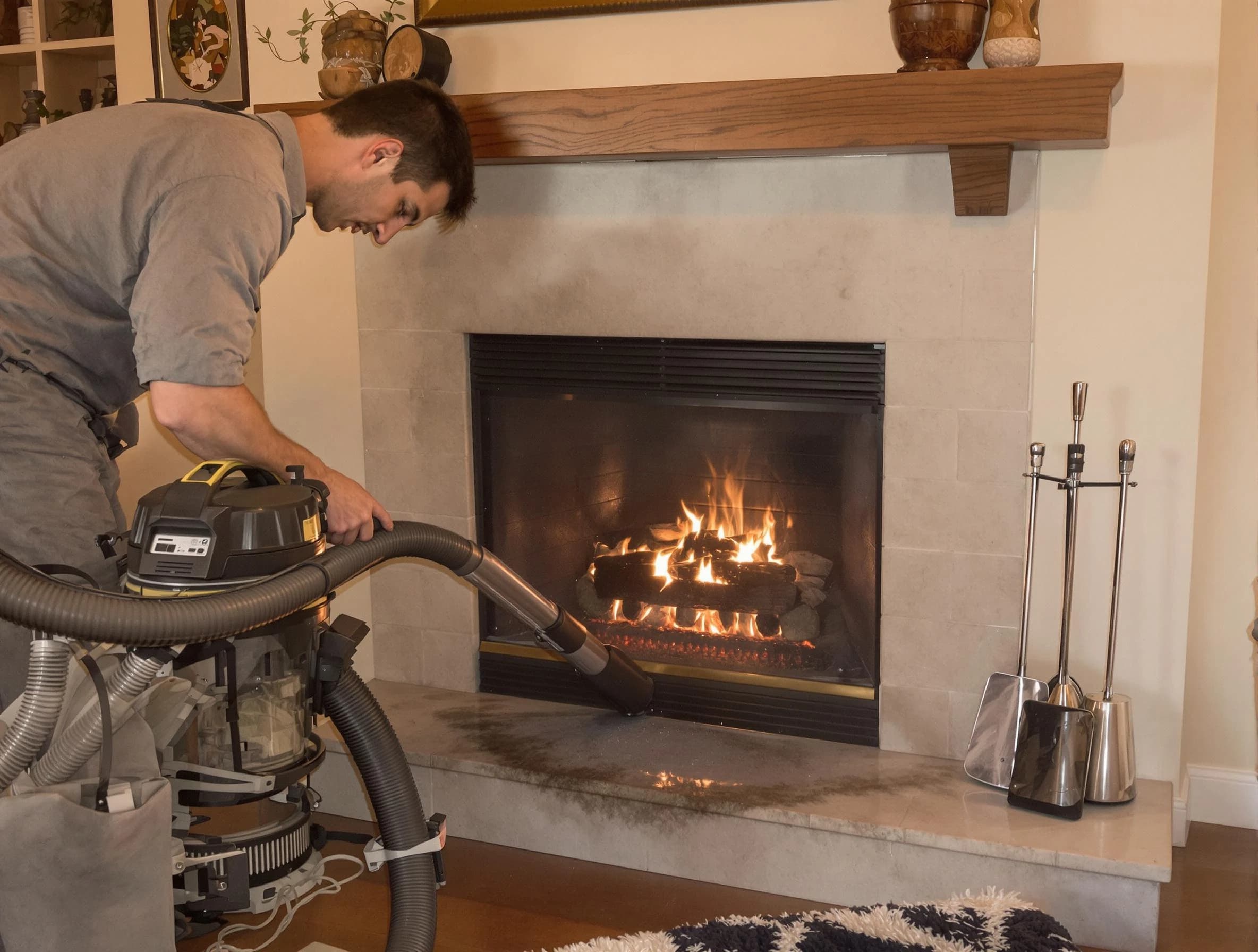 Routine fireplace upkeep by Irondale Chimney Sweep in Irondale, GA