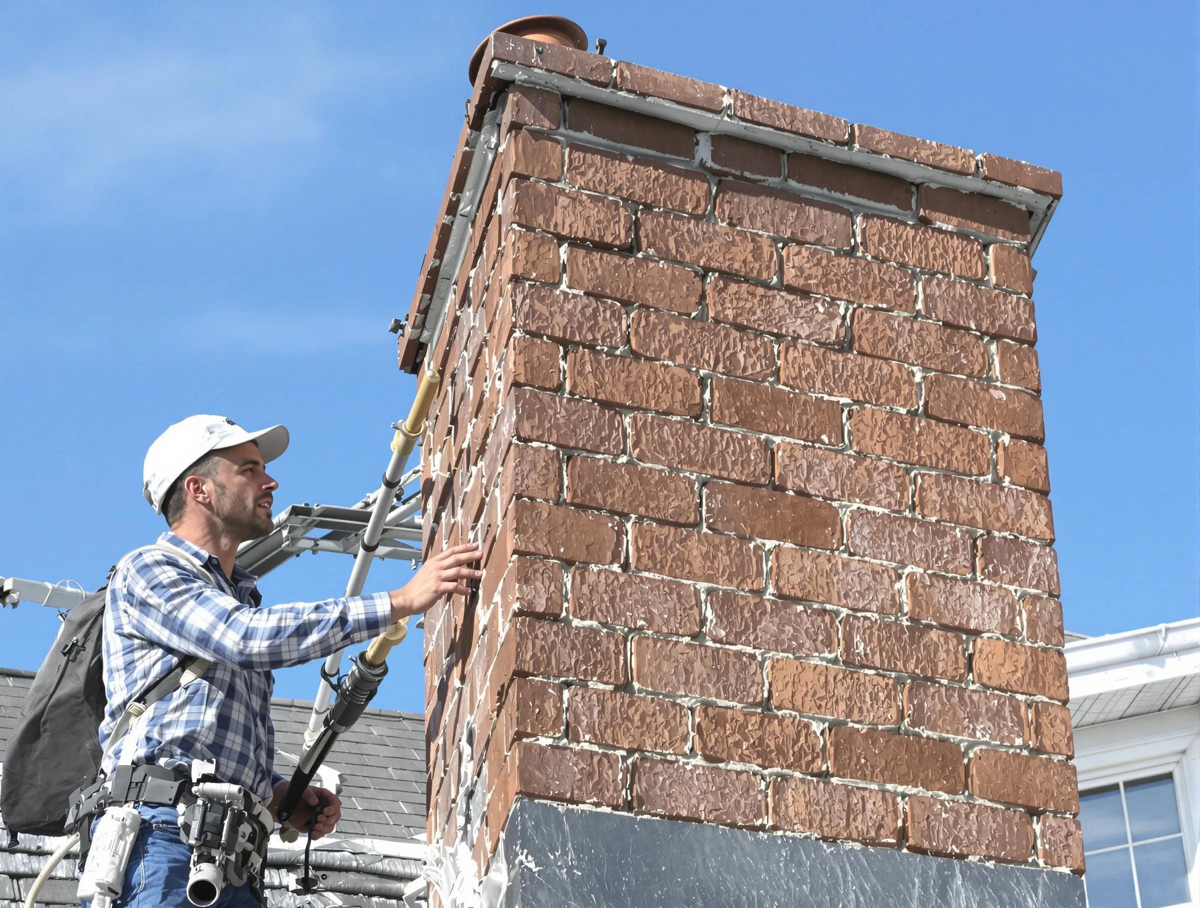 Brickwork for a chimney rebuild by Irondale Chimney Sweep in Irondale, GA