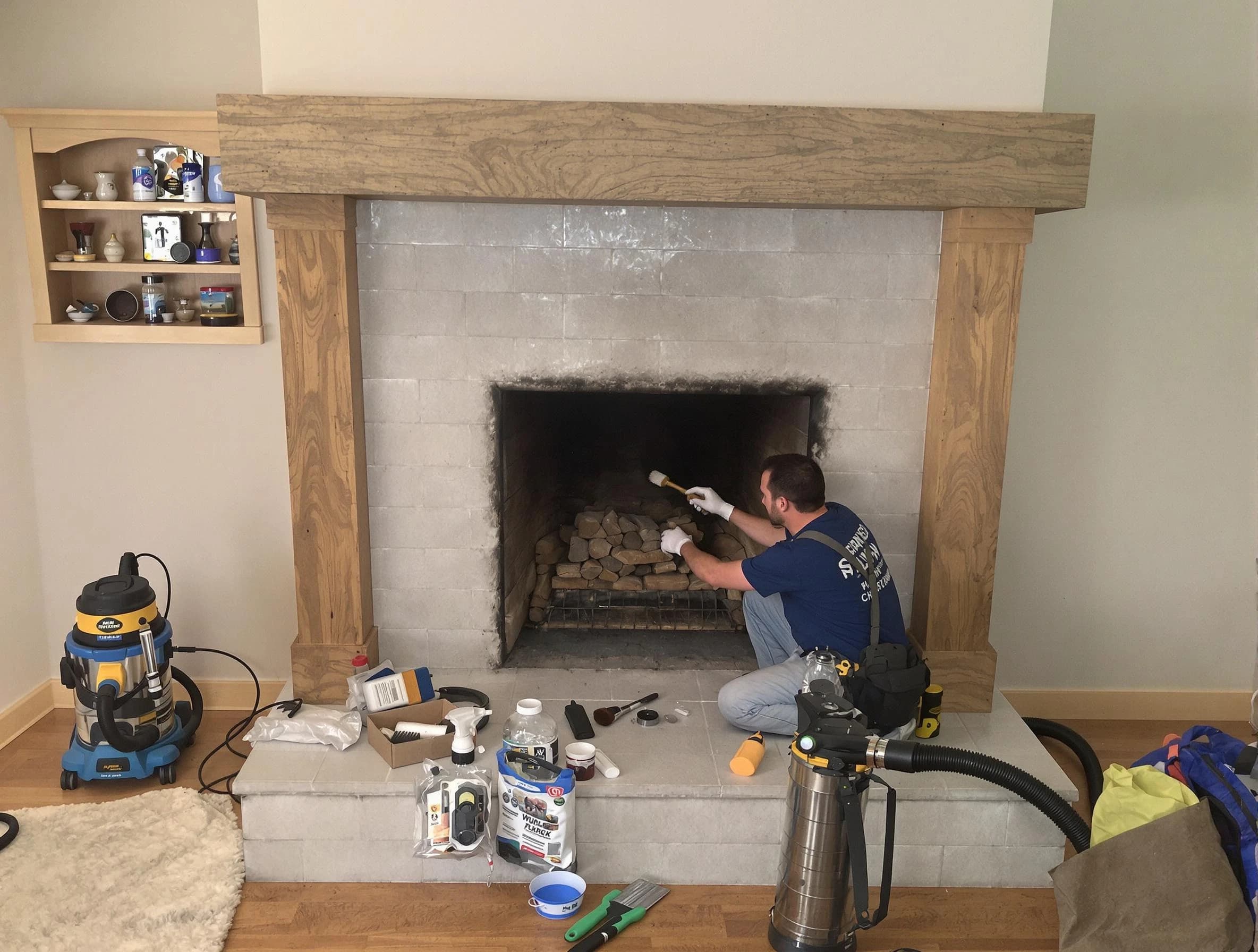 Detailed creosote removal process by Irondale Chimney Sweep in Irondale, GA