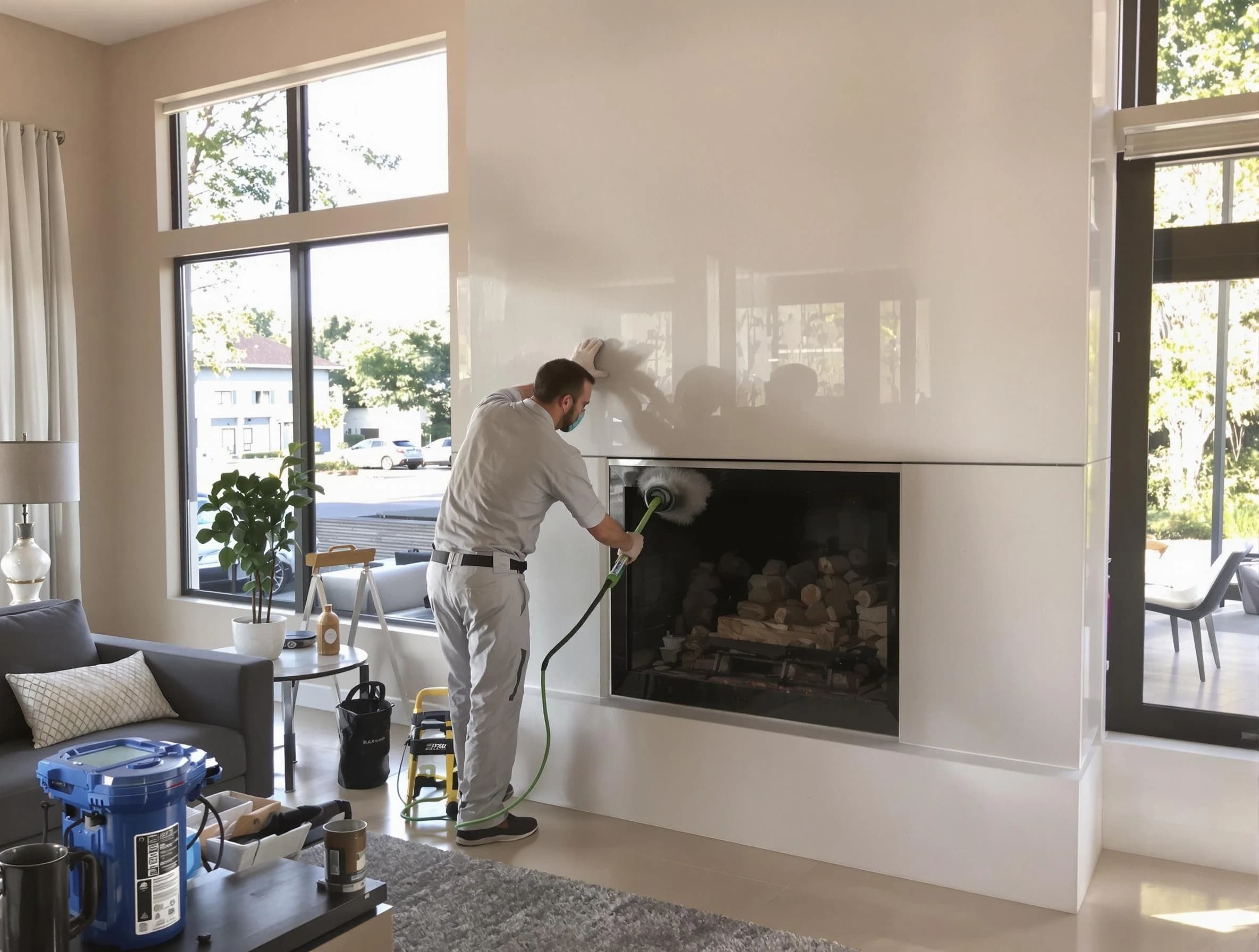 Irondale Chimney Sweep performing thorough soot removal in Irondale, GA