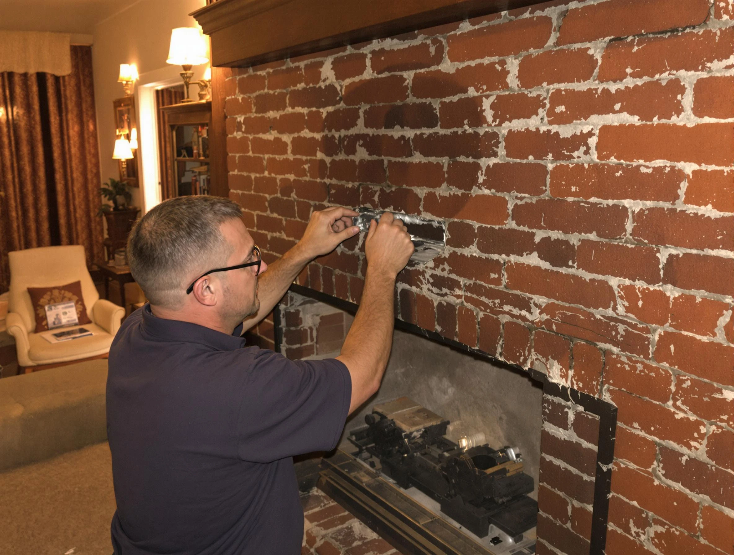 Irondale Chimney Sweep expert fixing a fireplace in Irondale, GA