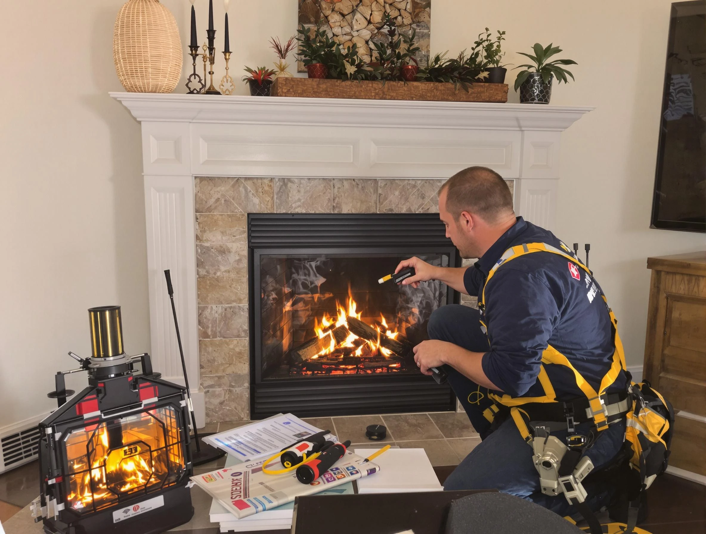 Safety-focused fireplace inspection by Irondale Chimney Sweep in Irondale, GA